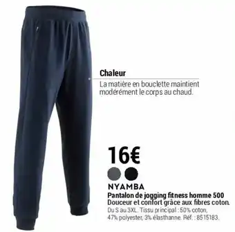 Decathlon Pantalon de jogging fitness homme 500 offre