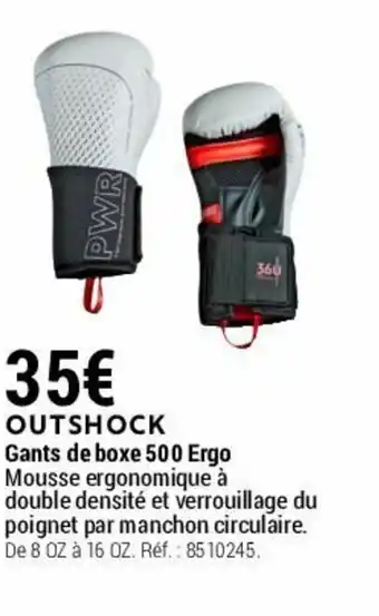Decathlon Gants de boxe 500 ergo offre