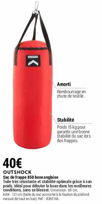 Decathlon Sac de frappe 850 boxe anglaise offre