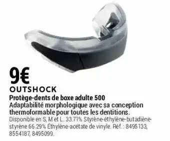 Decathlon Protège-dents de boxe adulte 500 offre