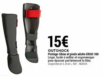 Protège-tibias et pieds adulte ERGO 100