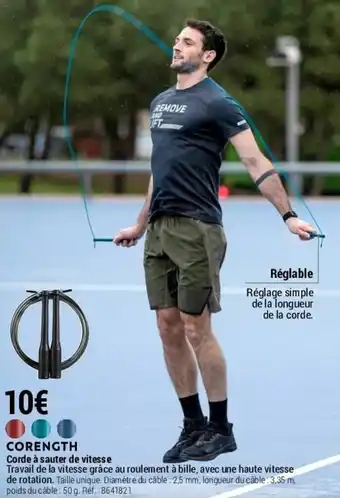 Decathlon Corde à sauter de vitesse offre