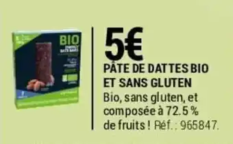 Pâte de dattes bio et sans gluten