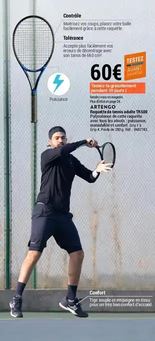 Decathlon Raquette de tennis adulte offre