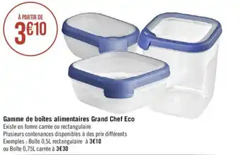Géant Casino Gamme de boîtes alimentaires Grand Chef Eco offre
