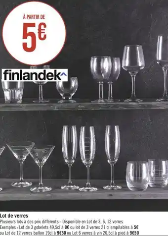 Géant Casino Lot de verres offre