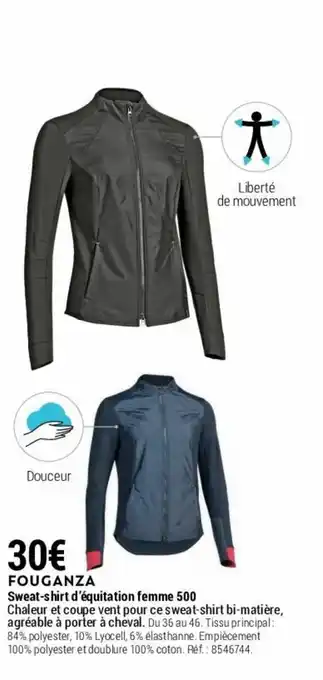 Decathlon Sweat-shirt d'équitation femme offre