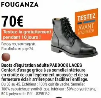 Decathlon Boots d'équitation adulte offre