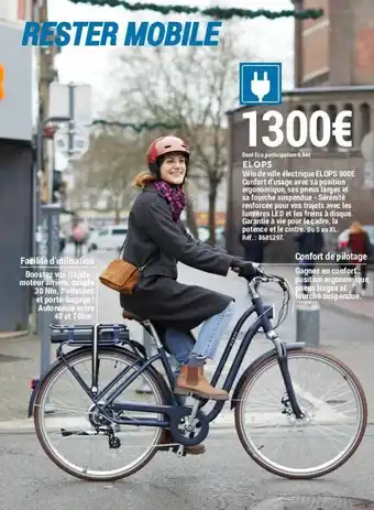 Decathlon Vélo de Ville Électrique ELOPS 900E offre