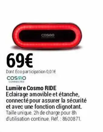 Decathlon Lumière Cosmo RIDE offre