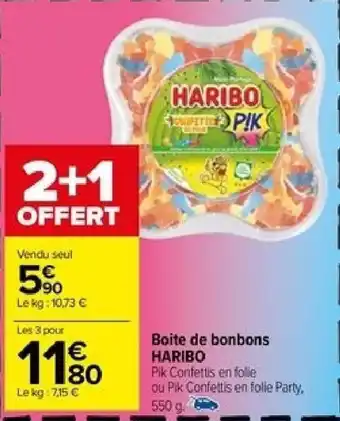 Carrefour Boite de bonbons HARIBO offre