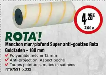 Manchon Mur/Plafond Super Anti-Gouttes Rota