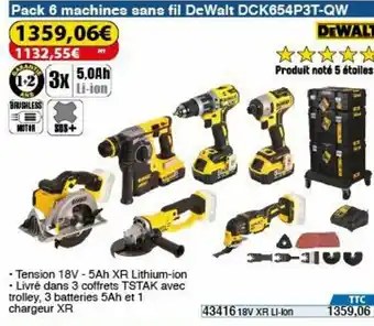 Pack 6 machines sans fil DeWalt
