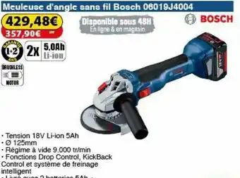 Meuleuse d'angle sans fil Bosch