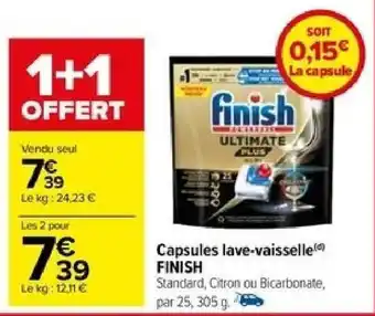 Carrefour Capsules lave-vaisselle) FINISH offre