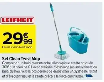 Carrefour Set Clean Twist Mop offre