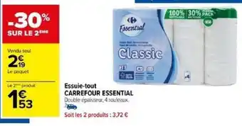 Carrefour Essuie-tout CARREFOUR ESSENTIAL offre