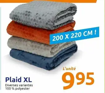 Action Plaid XL offre