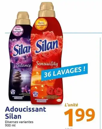 Action Adoucissant Silan offre