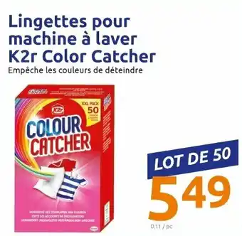 Action Lingettes pour machine à laver K2r Color Catcher offre
