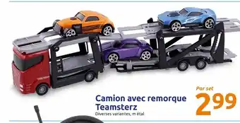 Action Camion avec remorque Teamsterz offre