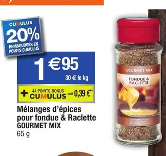 Migros Mélanges d'epices pour fondue & Raclette offre