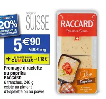 Migros Fromage à raclette au paprika offre