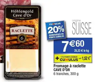 Migros Fromage à raclette offre