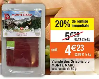 Viande des Grisons bio