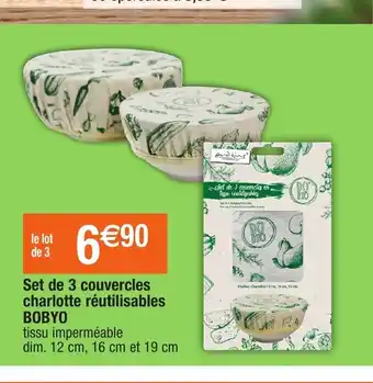 Migros Set De 3 Couvercles Charlotte Réutilisables BOBYO offre