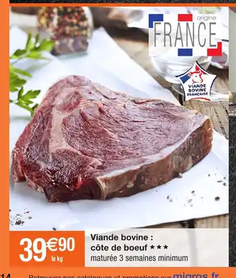 Migros Viande Bovine Cote De Boeuf offre