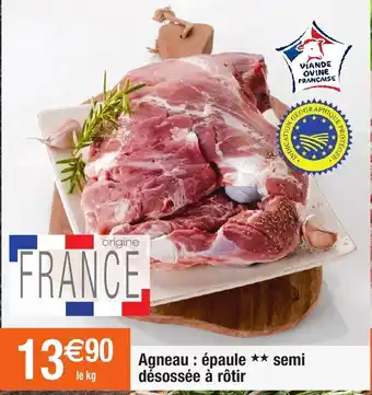 Agneau : épaule Semi Désossée a Rotir