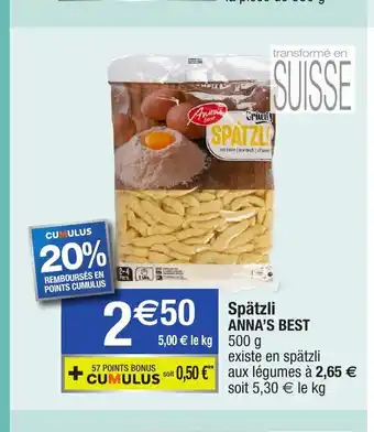 Migros Spatzli Anna's Best offre