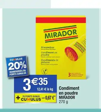 Condiment En Poudre Mirador