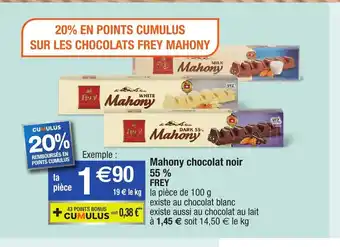 Migros Mahony Chocolat Noir 55% Frey offre
