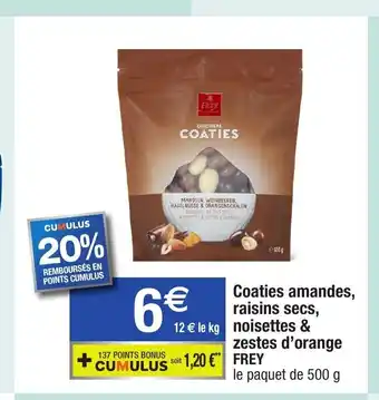 Coaties Amandes, Raisins Secs Noisettes & Zestes D'orange Frey