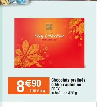 Migros Chocolats Pralinés édition Automne Frey offre