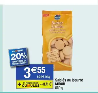Migros Sablés Au Beurre Midor offre