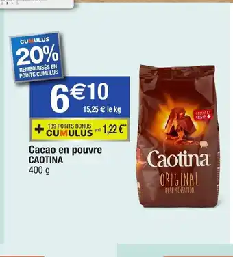 Migros Cacao En Pouvre Caotina offre