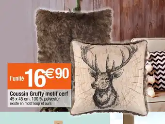 Migros Coussin Gruffy Motif Cert offre