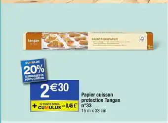 Migros Papier Cuisson Protection Tangan offre