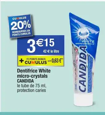 Migros Dentifrice White Micro-crystals Candida offre