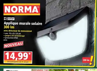 Norma Applique Murale Solaire offre
