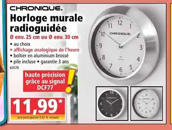 Norma Horloge Murale Radioguidée offre