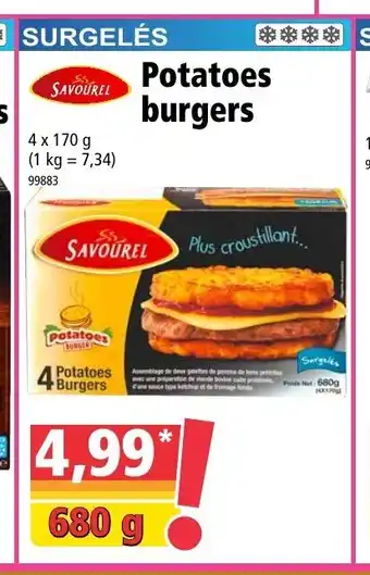 Norma Potatoes Burger offre