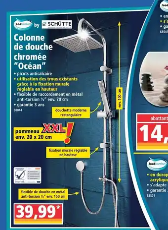 Colonne De Douche Chromée "Océan"