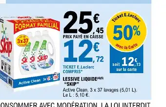 E.Leclerc Lessive liquide skip offre