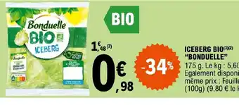 E.Leclerc ICEBERG BIO BONDUELLE offre