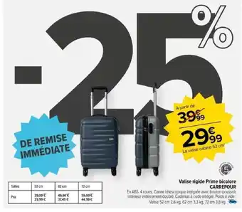 Carrefour Valise rigide Prime bicolore CARREFOUR offre