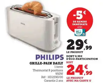 Super U GRILLE-PAIN DAILY offre